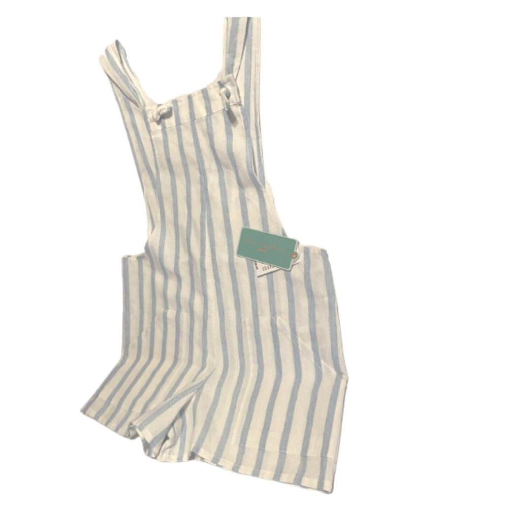 Girls Shorts One Piece Romper Copper Key Size Medium Blue White